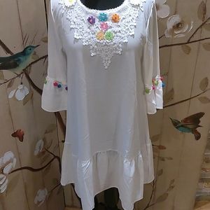 Dress Size S/M long sleeve  White G6
